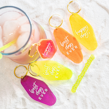 Load image into Gallery viewer, Neon Best Day Ever Keychain
